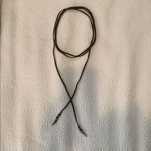 Brown Suede Wrap Choker